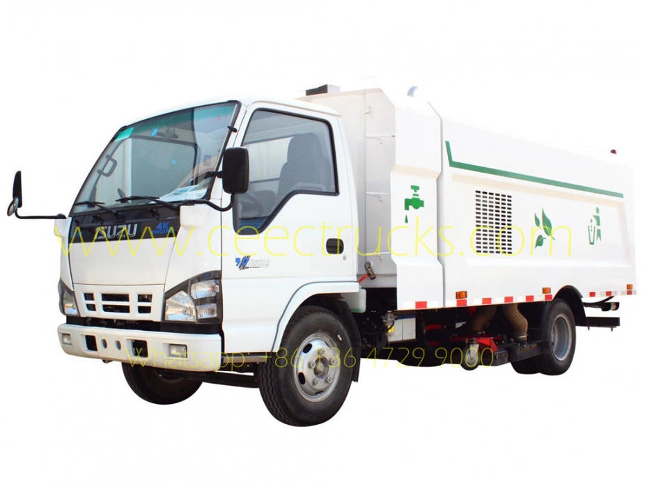 ISUZU 5 CBM vacuum road sweeper truck – CEEC Trucks