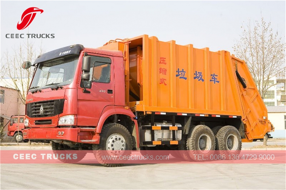 Howo 20 CBM garbage compactor truck for sale