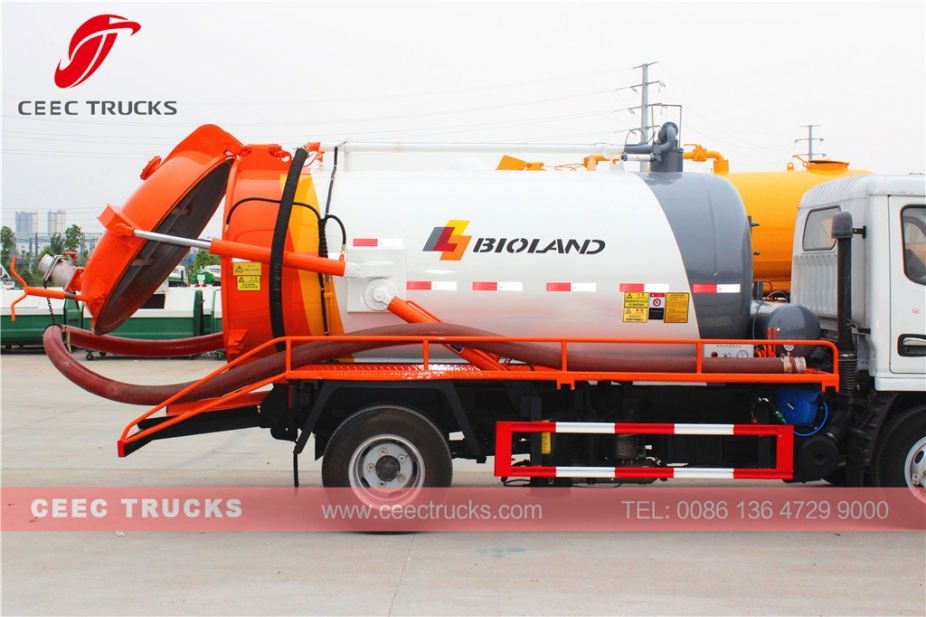 Dongfeng 4,000L Vacuum sewage tanker truck