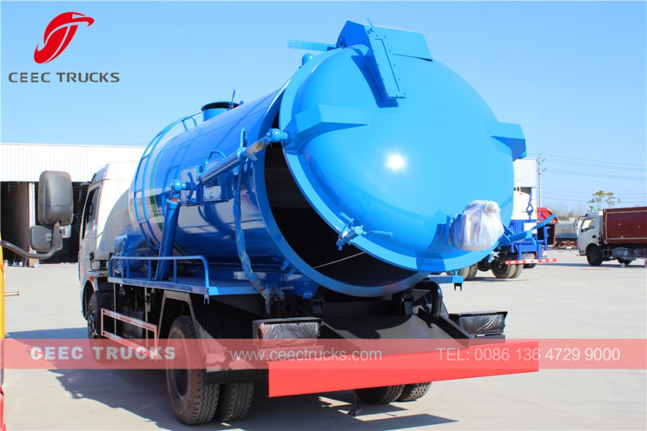 Dongfeng 6,000L sewage suction tanker vehicle