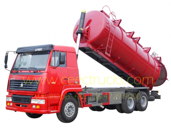 HOWO 18CBM cesspit emptier truck for sale – CEEC Trucks