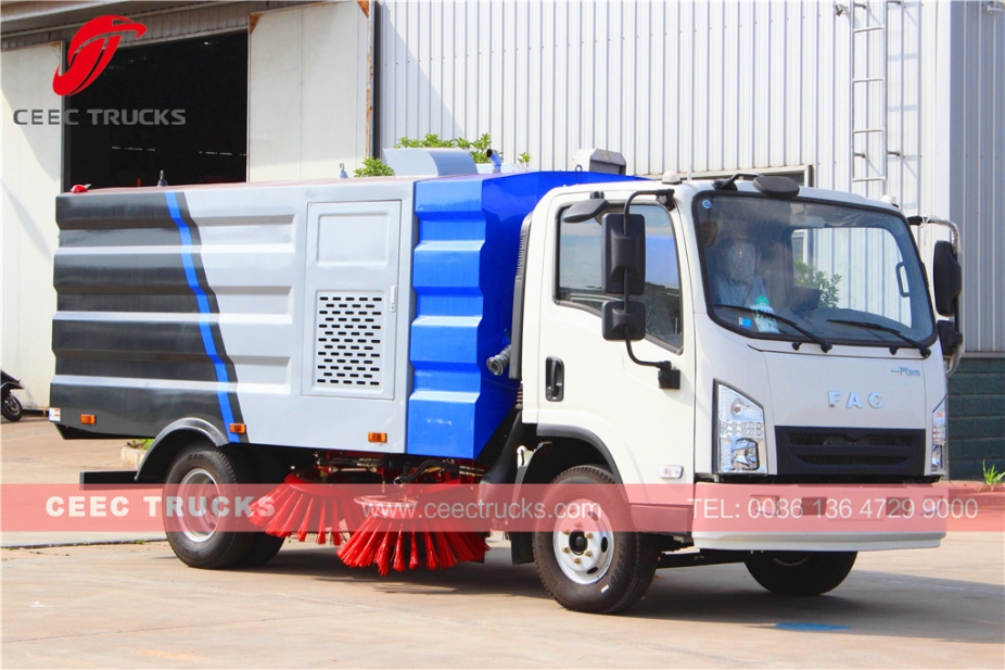 FAW 5CBM road sweeper truck low price