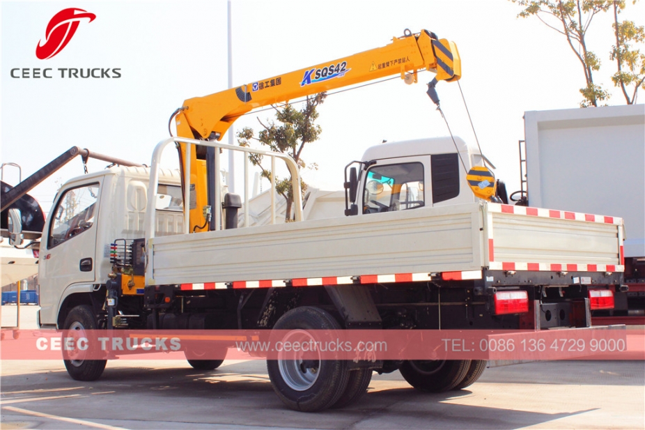 DONGFENG 2T boom crane trucks export Myanmar