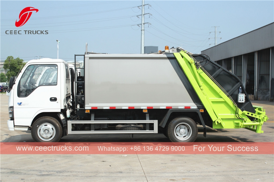 5 CBM capacity garbage compactor truck