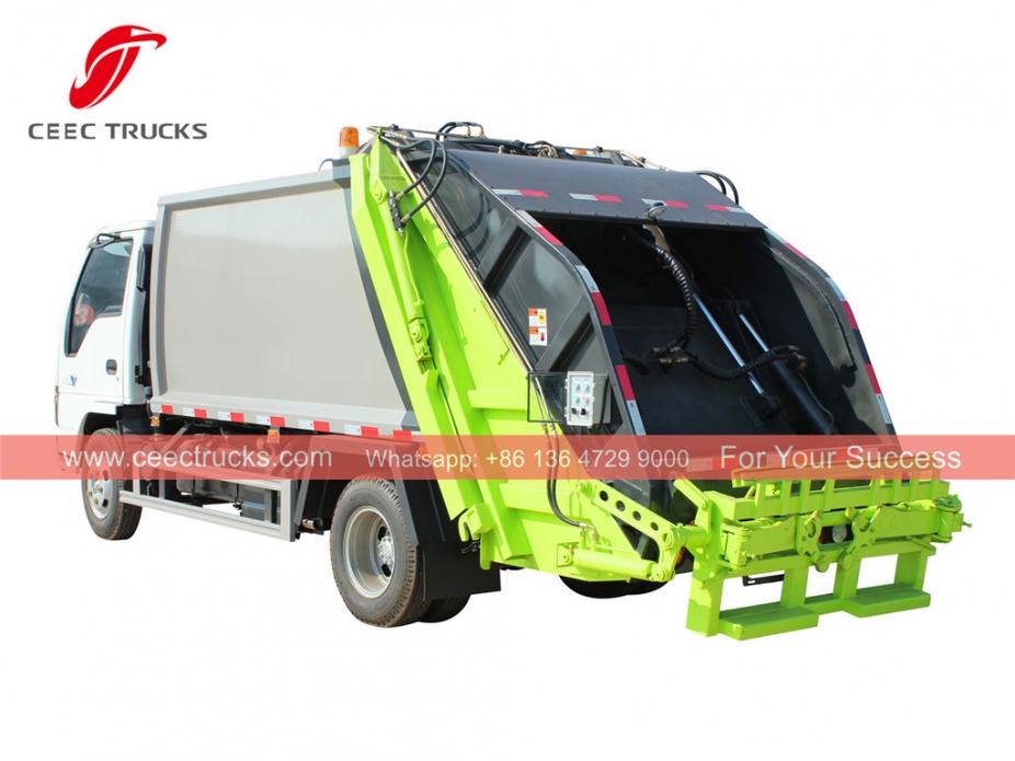 5 CBM capacity garbage compactor truck