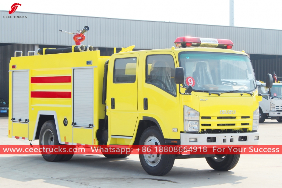 ISUZU 4+1CBM Wasserschaum-Feuerlöschfahrzeug