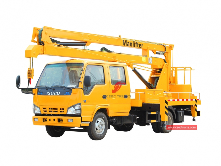 ISUZU 16m Aerial Platform Man Lift Truck – CEEC Trucks