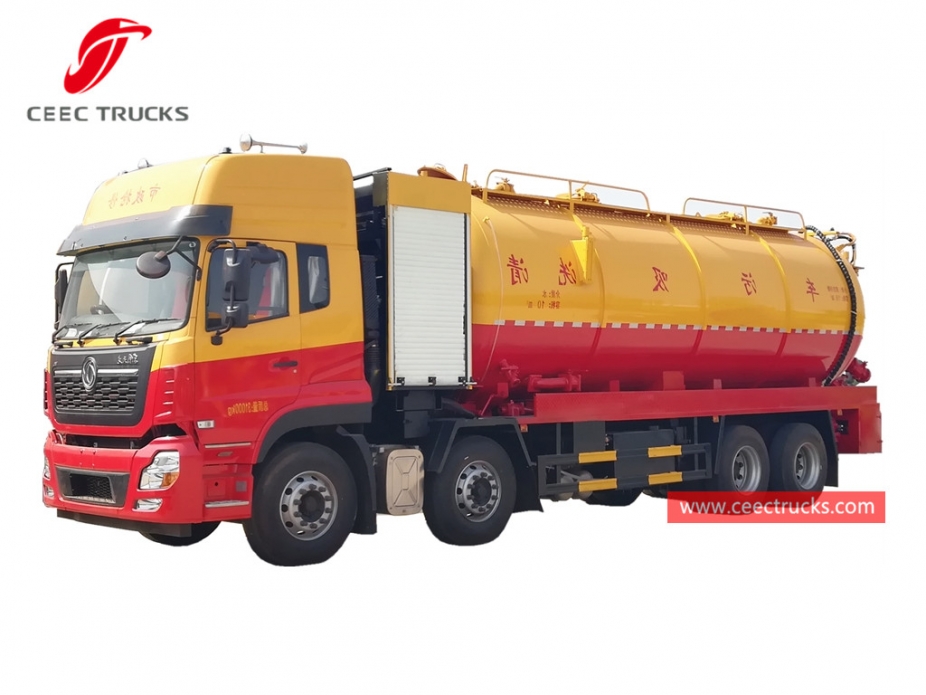 10+18 CBM Combined Jetting Vacuum Truck DONGFENG – CEEC Trucks