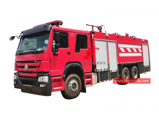 HOWO 10+2CBM Water-foam Fire Truck – CEEC Trucks