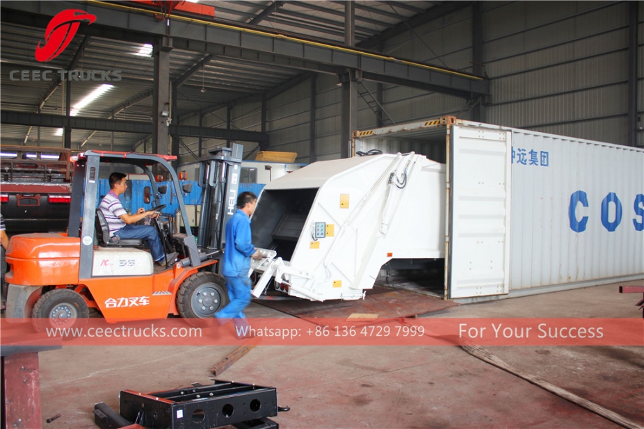 european standard 12000 liters garbage compactor truck superstructure