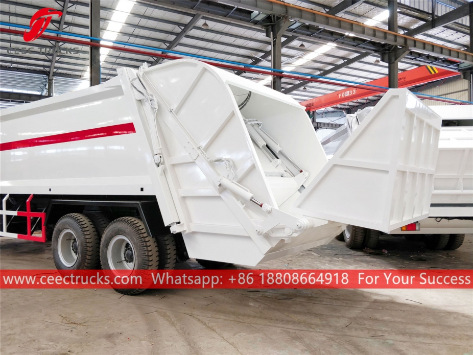 european standard 20,000 liters refuse compactor truck upper body