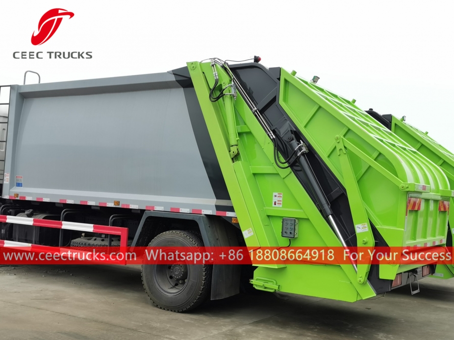 European standard 10,000 liters compressed refuse truck body