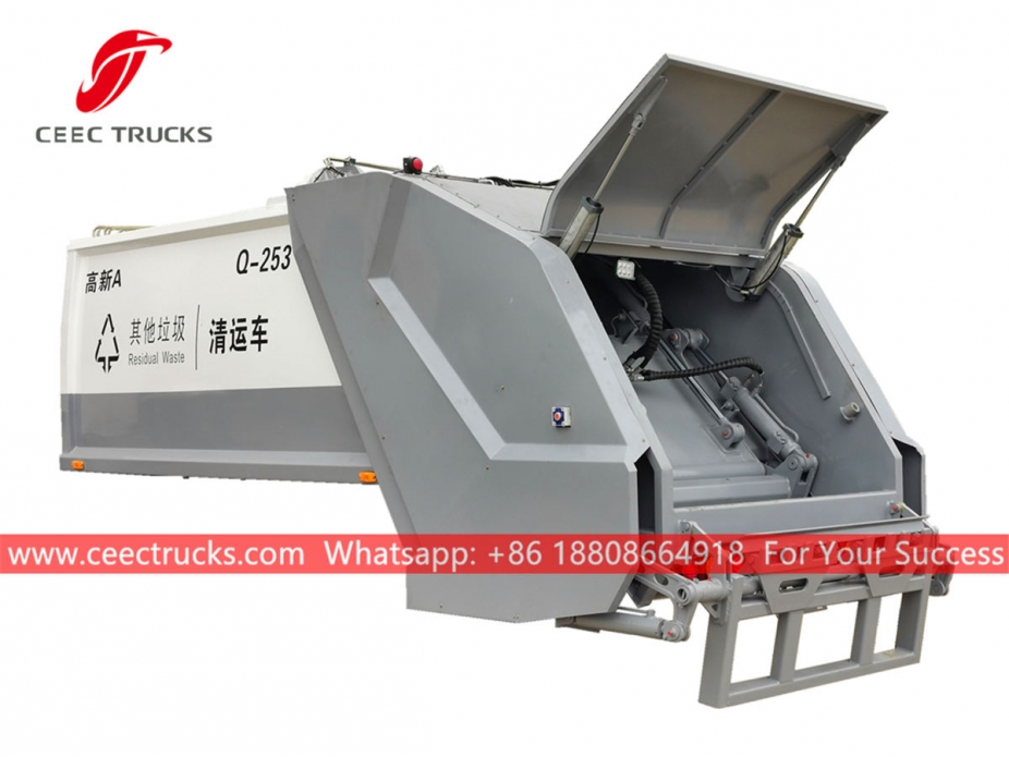 New designed 6,000 liters refuse compression truck body