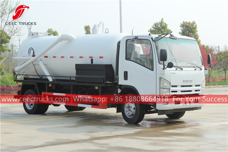 ISUZU 4×2 vacuum tanker truck