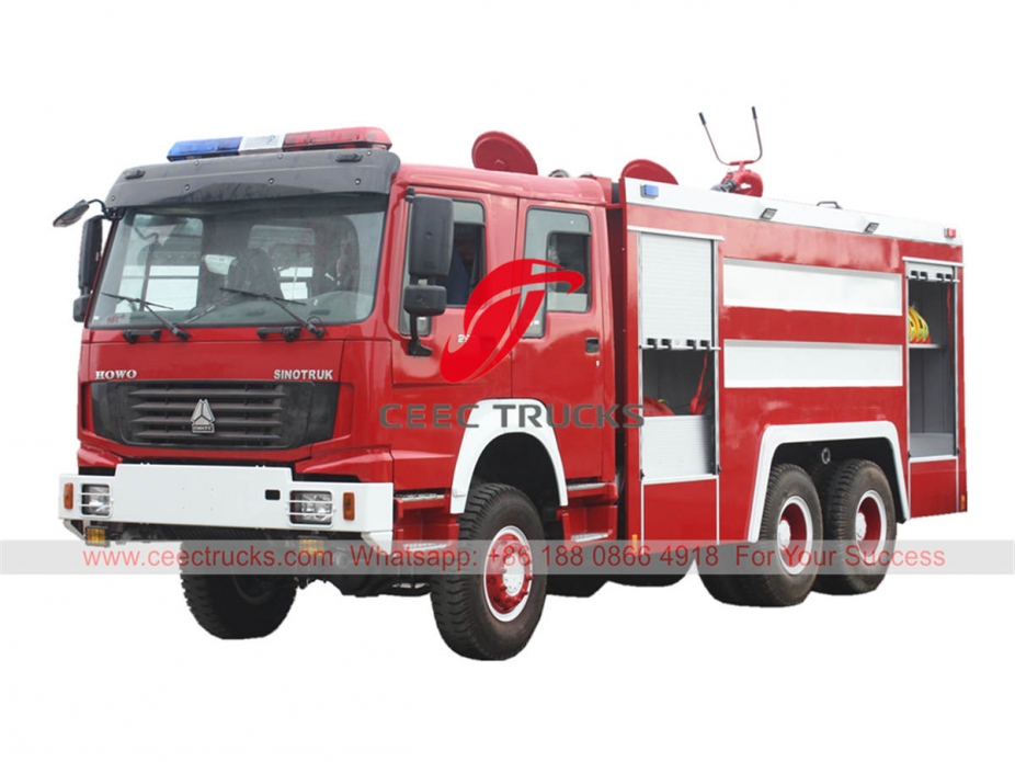 HOWO 6×6 foam fire engine