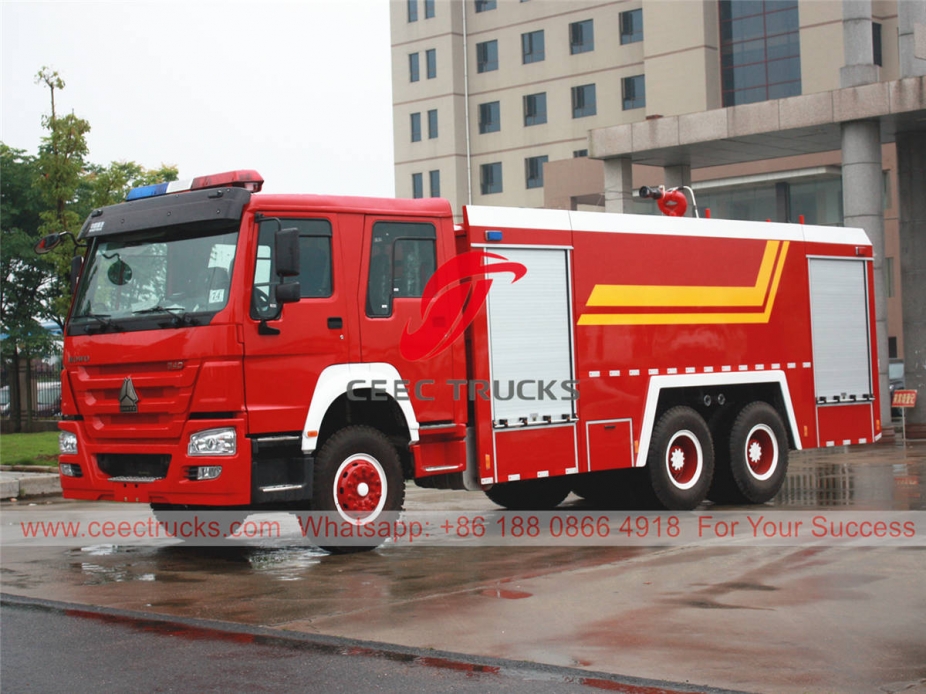 HOWO 10 wheeler water tank fire lorry