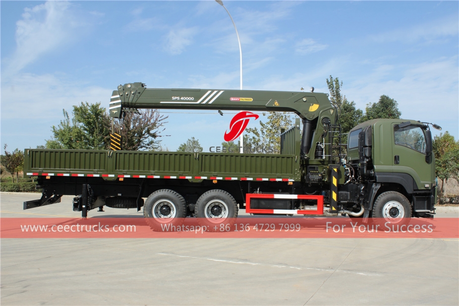 ISUZU truck with crane palfinger SPS40000 export to Asia countries