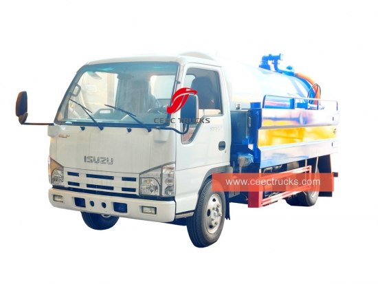 ISUZU ELF 5CBM 4×2 combination suction jetting truck