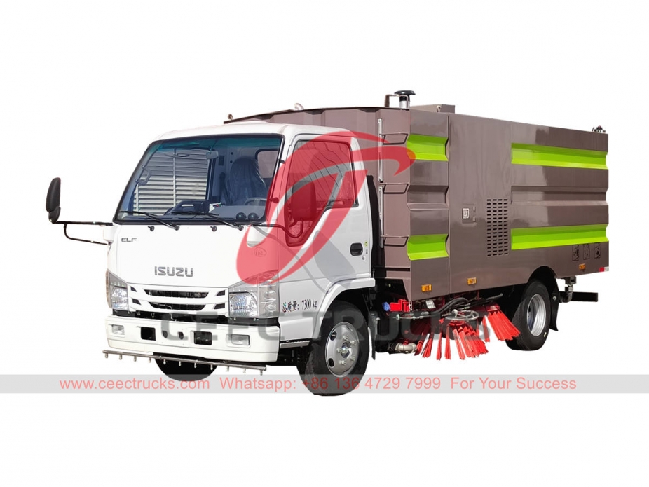 ISUZU 100P road sweeper truck