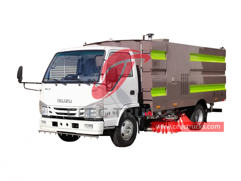 ISUZU 100P road sweeper truck