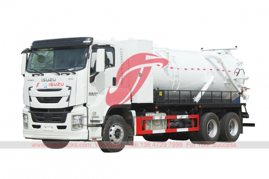 ISUZU GIGA 6×4 vacuum tank truck with Italy MORO pump for Myanmar