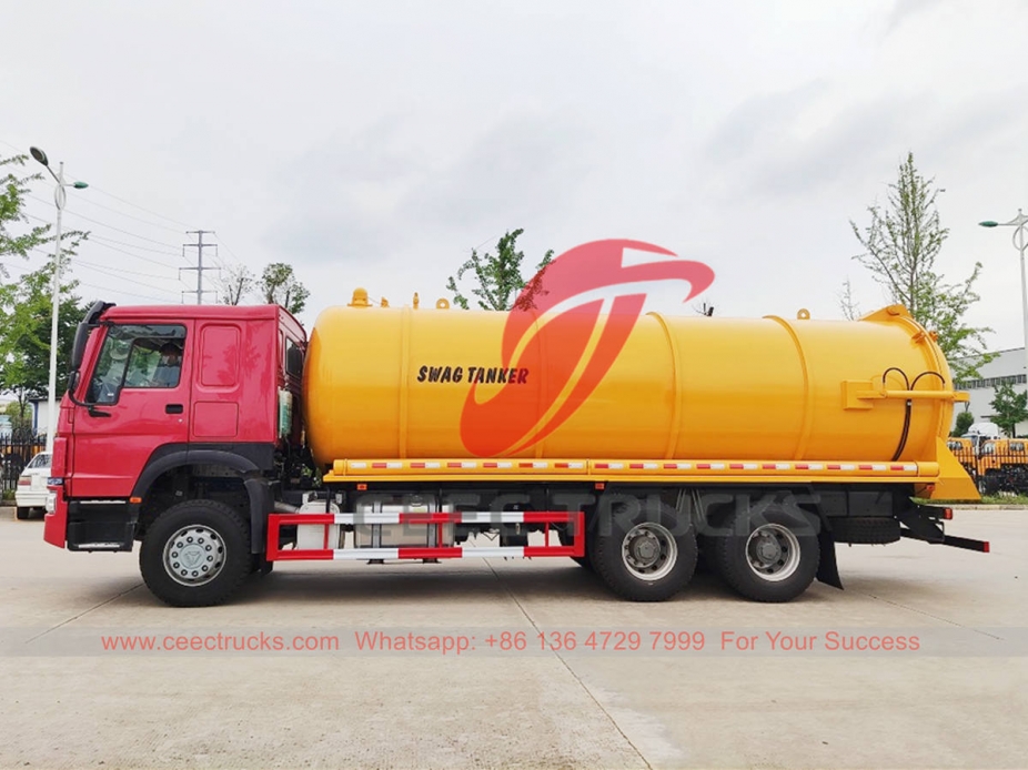 HOWO 6×4 vacuum tank truck at best price