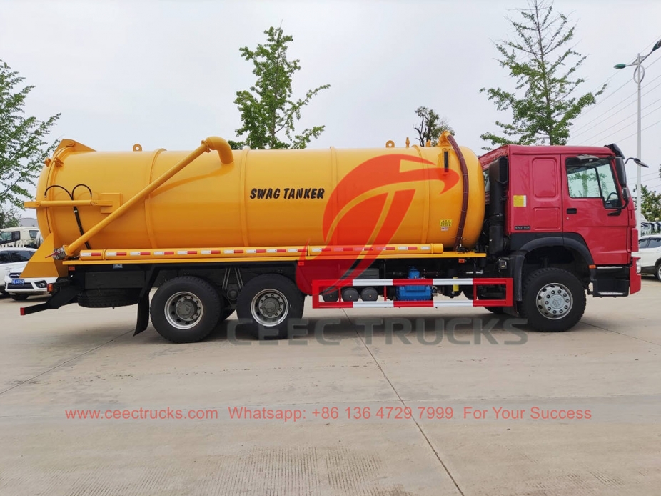 HOWO 6×4 vacuum tank truck at best price