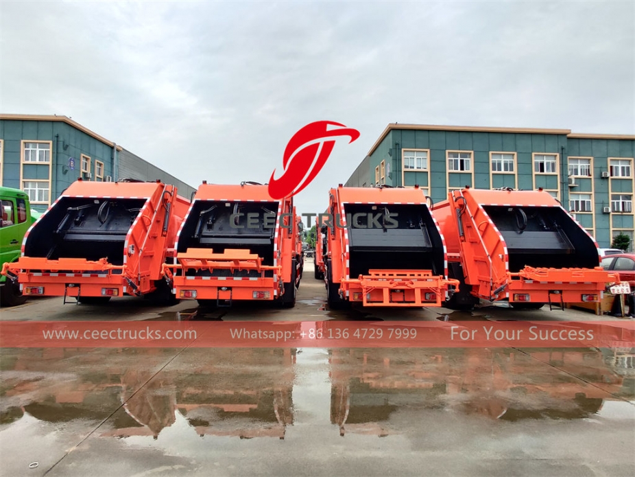 Dubai customer buy ISUZU 10 cubic meter refuse compactor trucks