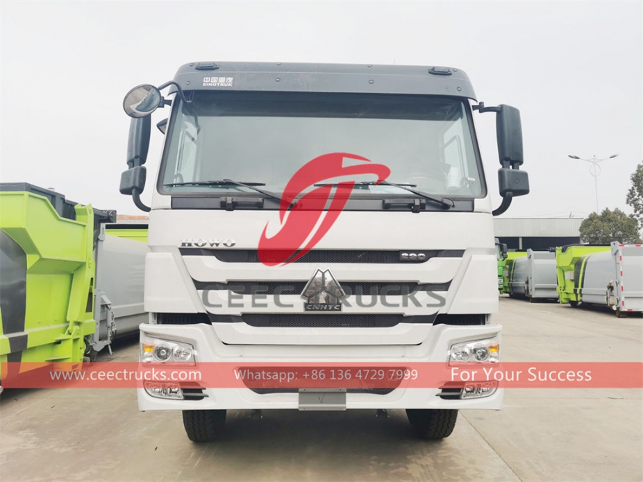 HOWO LHD 290HP 18CBM rear load garbage truck on sale