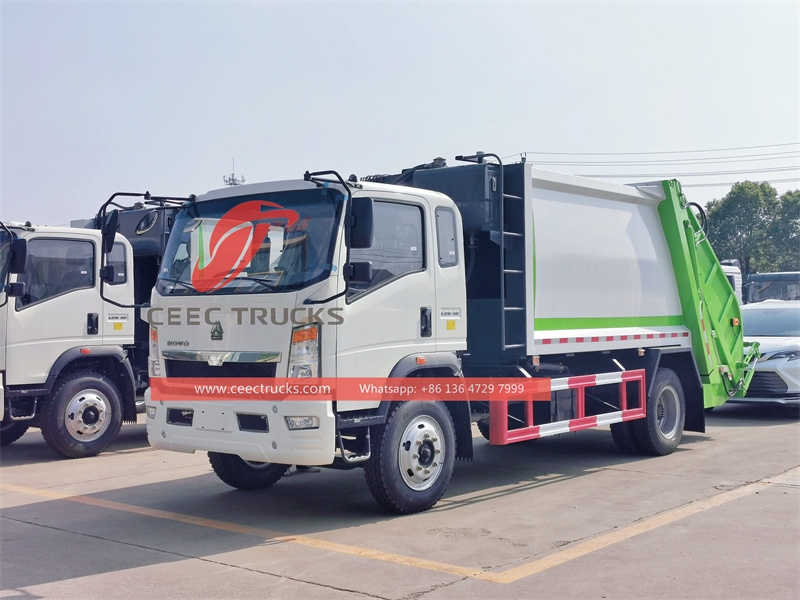 SINOTRUK compactor garbage 8cbm bin lorry for sale