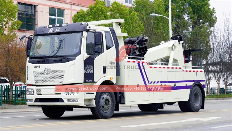 FAW 240hp heavy duty 15Tons Wrecker truck made in China