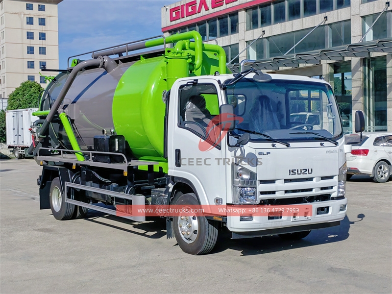 ISUZU NPR 4x2 Vacuum Tank Truck made in China