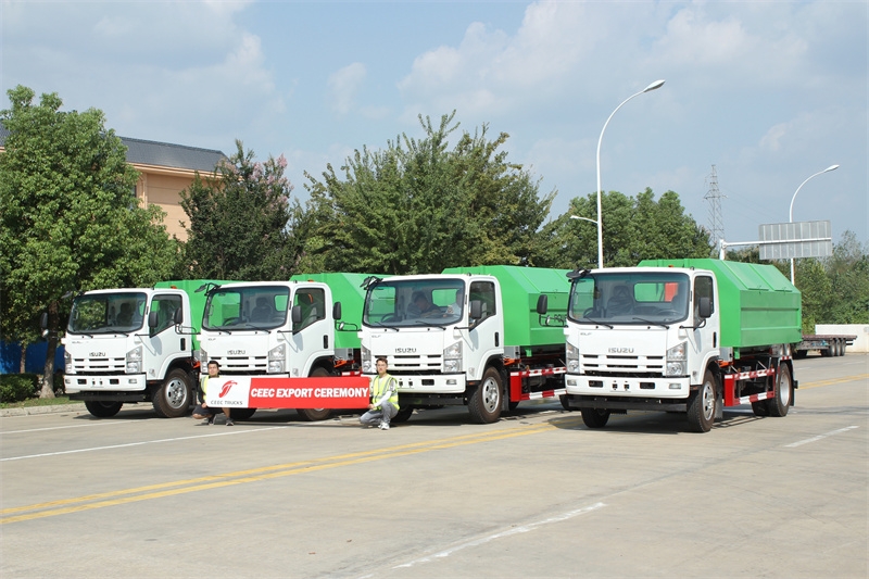 ISUZU NPR 10cbm hook loader truck with factory direct sale