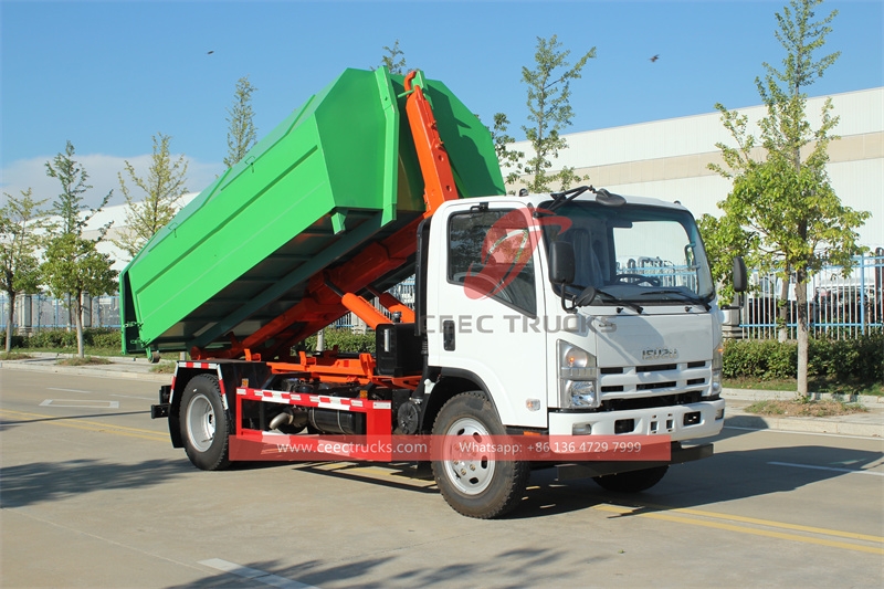 ISUZU NPR 10cbm hook loader truck with factory direct sale