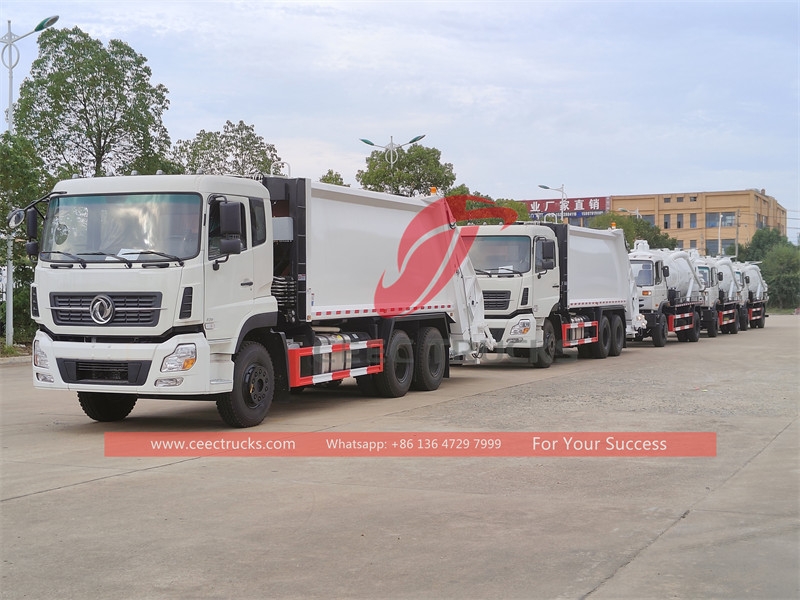 Dongfeng 10 wheeler rear load waste disposal truck