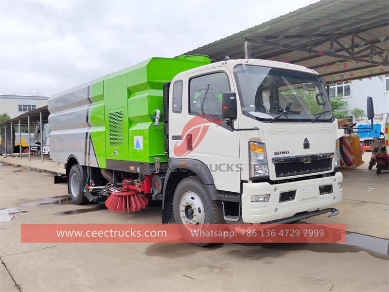 Howo RHD street road sweeping truck with factory direct sale