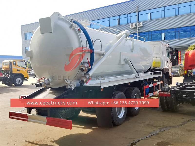 Howo 18 cbm vacuum sewage tank truck with best price