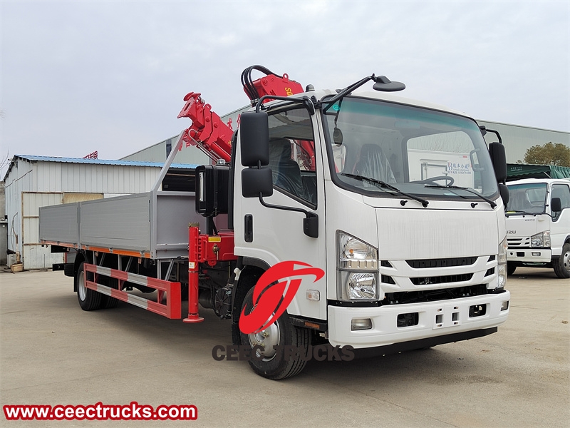 Philippines Isuzu Knuckle Boom Crane Truck With Platform