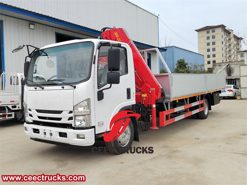 Philippines Isuzu Knuckle Boom Crane Truck With Platform