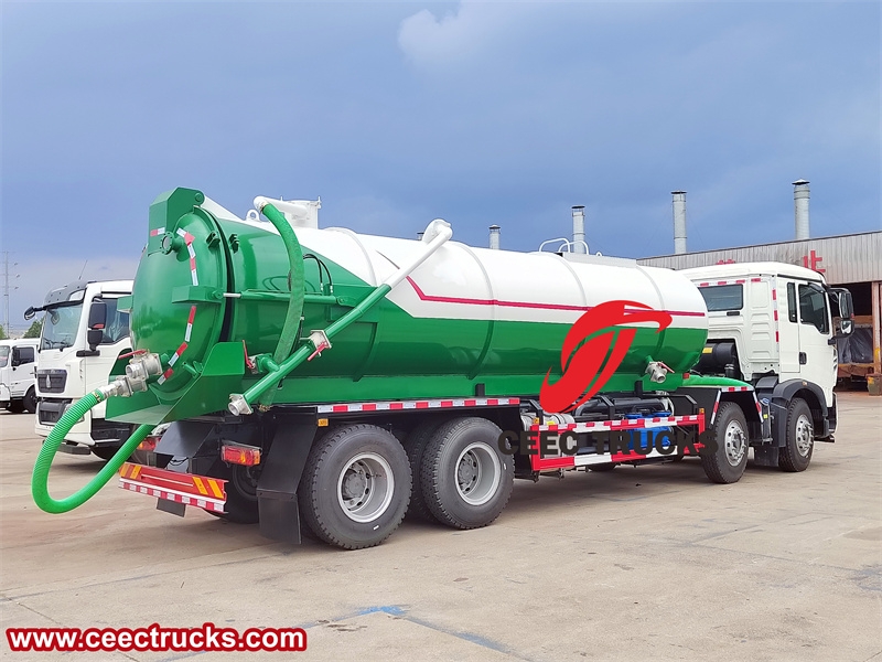 Howo 12 wheeler sewer vator truck with factory direct sale