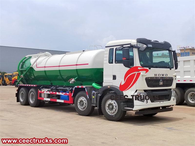 Howo 12 wheeler sewer vator truck with factory direct sale