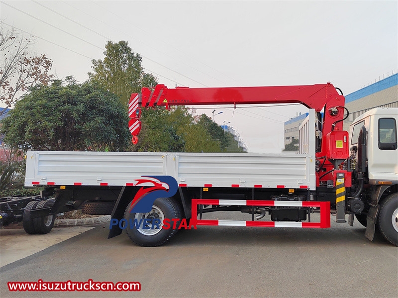 Isuzu FTR utility truck with boom crane