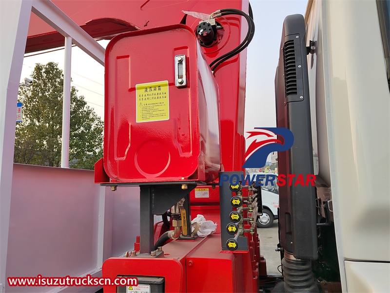 Isuzu FTR utility truck with boom crane