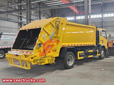 Howo 4x2 Compress Garbage Truck 8cbm Rear Loading Disposal Refuse Waste Compactor Truck