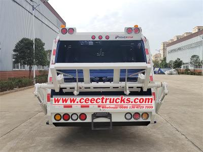 Isuzu ELF commercial rear loader garbage truck