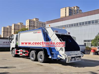 Isuzu 20 cbm rear loader compressed garbage truck