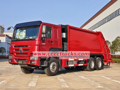 Howo 20 cbm rear end loading garbage truck