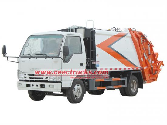 ISUZU 6CBM refuse compactor truck for sale