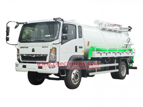 Howo 5cbm vacuum suction pump truck