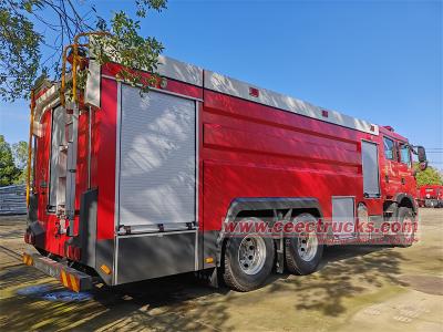 HOWO TX 6x4 double row water fire truck